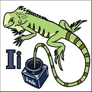 304x304 Clip Art Alphabet Animals I