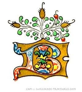 268x300 Cadel Flourished Initial Letters