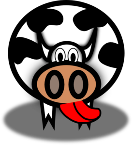 273x299 Licking Cow Clip Art