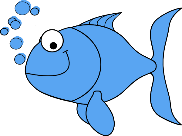 600x449 Cartoon Fish Clipart Light Blue Fish Clip Art