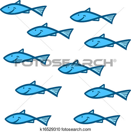 450x454 School Of Fish Clip Art