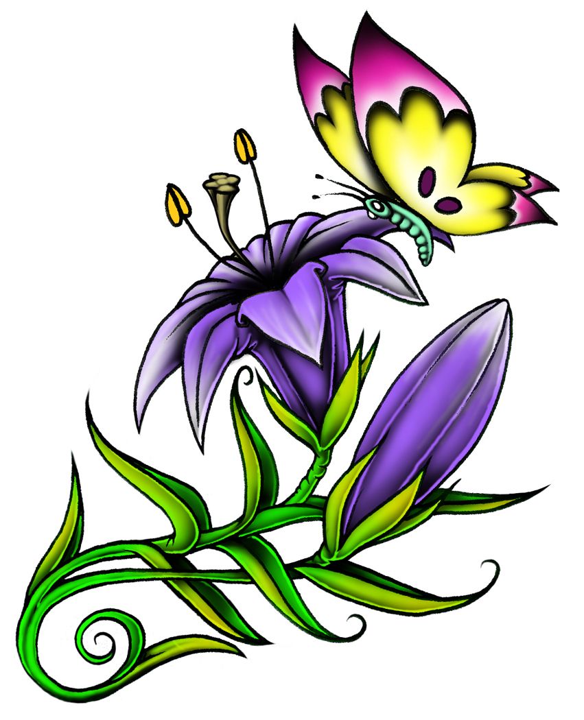 851x1050 Sm Butterfly Flower Gwansoonleetattoo Gwan Soon Lee Tattoos
