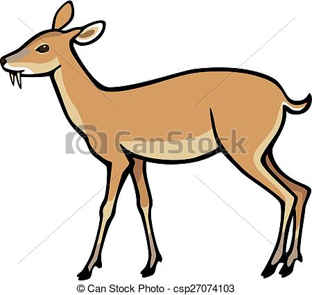 450x425 Chinese Water Deer Vector Clipart Royalty Free. April 2018. 5