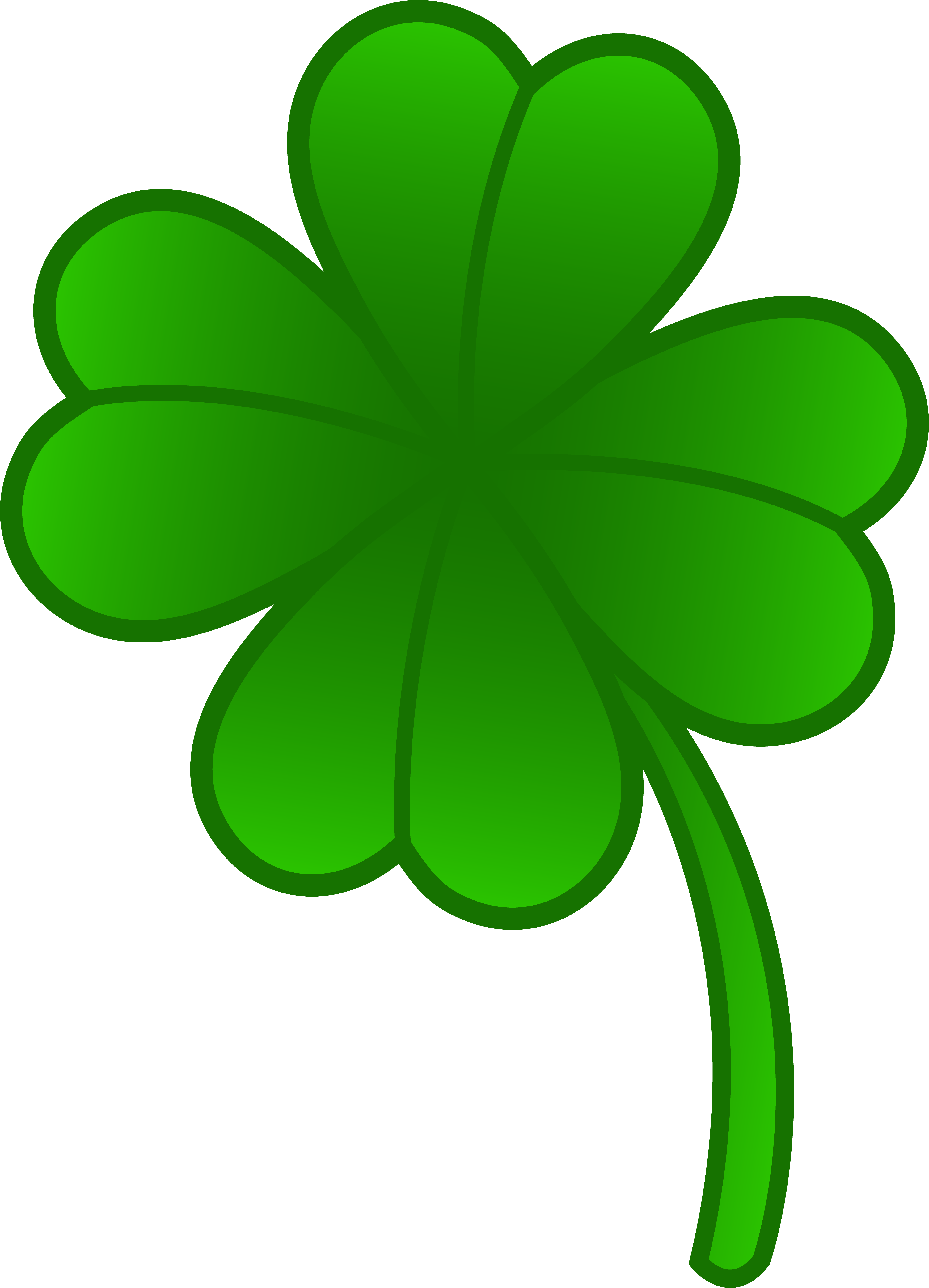 4865x6742 Unparalleled Four Leaf Clover Pic Green Free Clip Art
