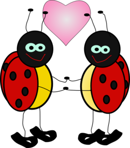 261x297 Ladybugs In Love Clip Art