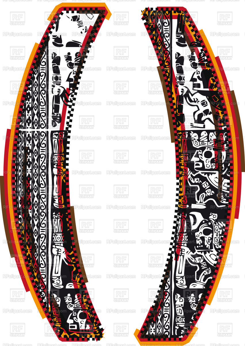851x1200 Inca`s Font Parenthesis Symbol Royalty Free Vector Clip Art Image