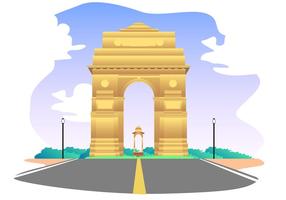 286x200 India Gate Free Vector Art