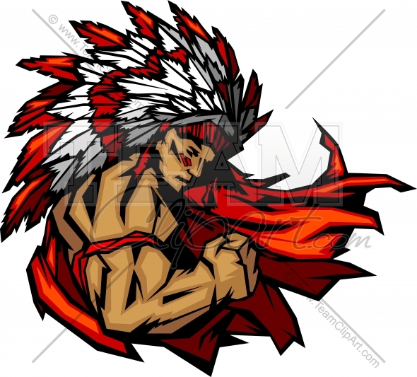 590x533 Indian Chief Mascot Clipart