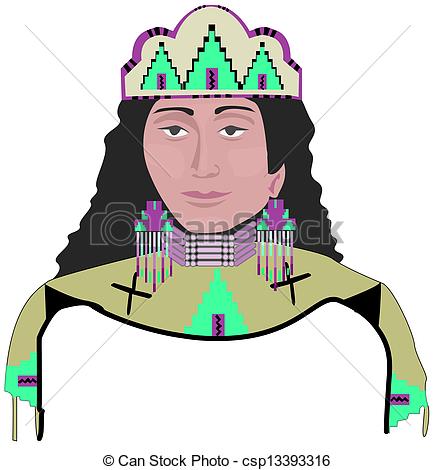 435x470 Indian Chief Mascot Head Vector Clip Art