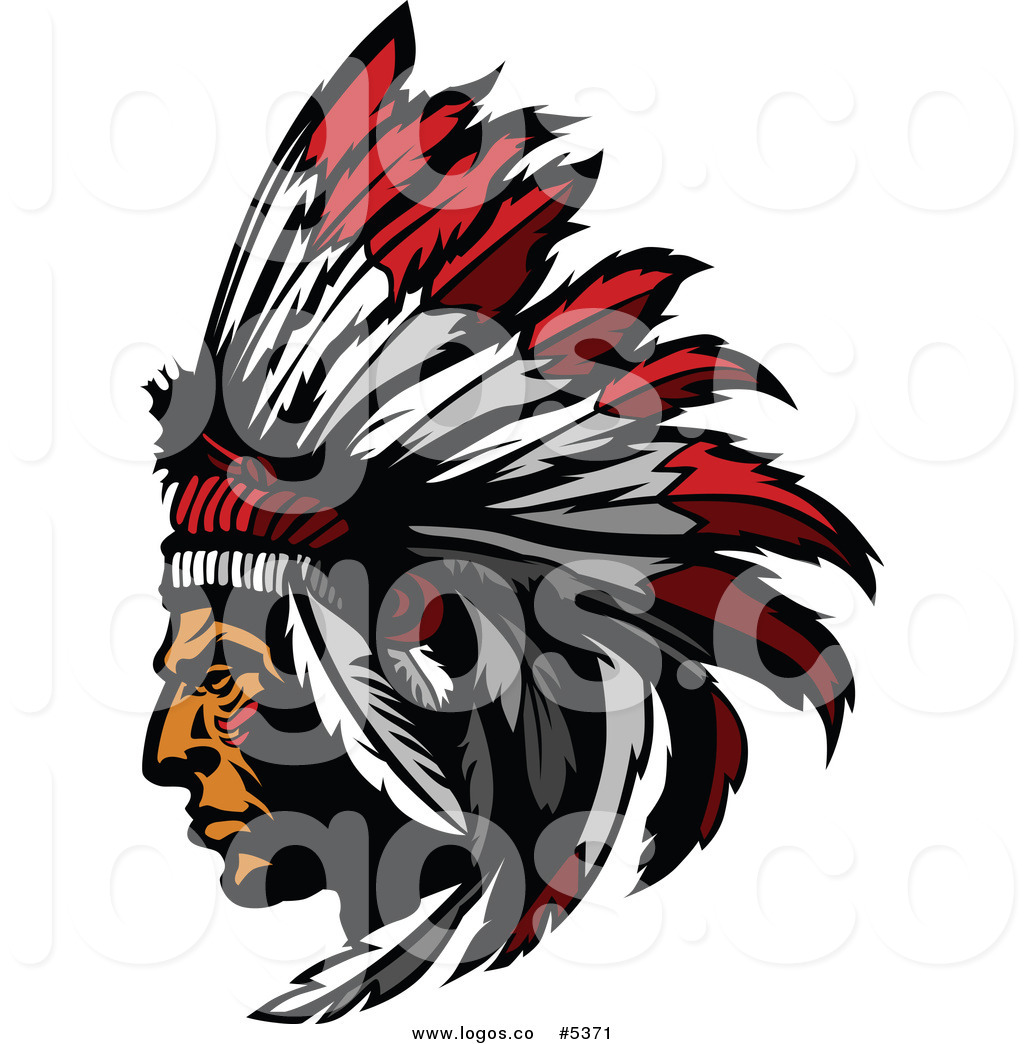 1024x1044 Royalty Free Vector Of Logo Of Nativemerican Chief Wearing