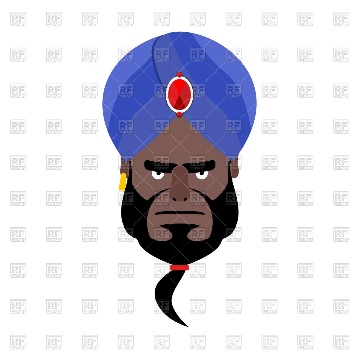 1200x1200 Indian Face In Turban Angry Emoji Royalty Free Vector Clip Art
