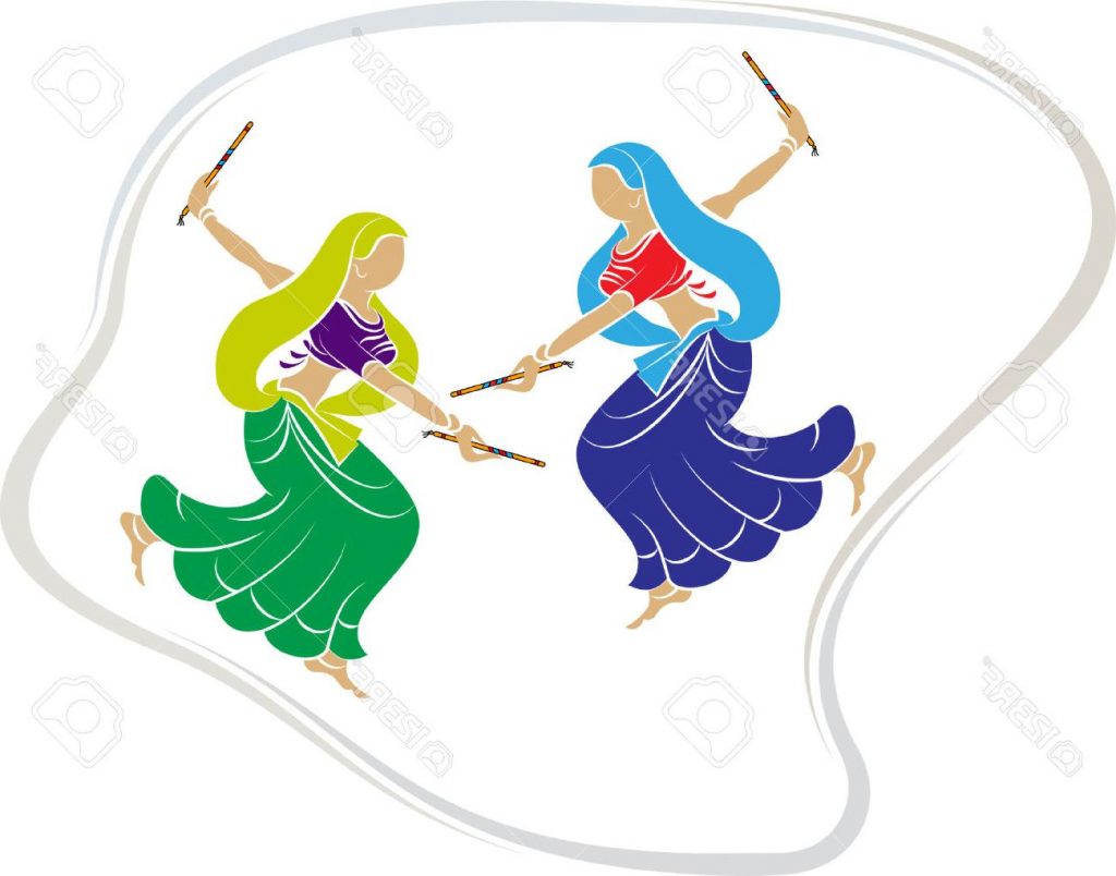 1024x804 Hd Garba Indian Dance Vector Art Stock Image