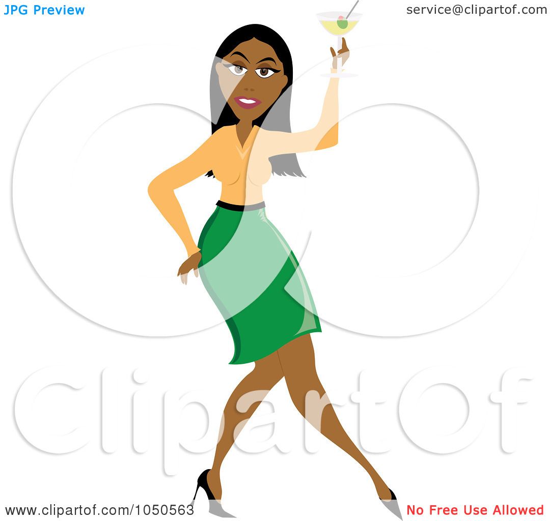 1080x1024 Royalty Free (Rf) Clip Art Illustration Of A Funky Hispanic Woman