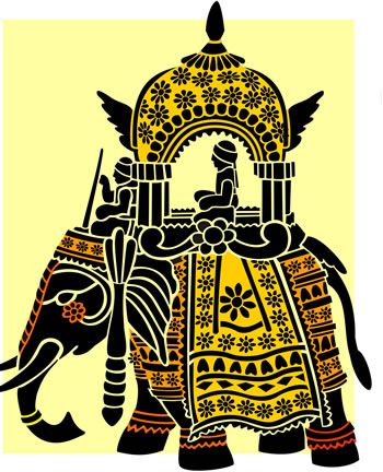 350x432 Indian Elephant Clipart Elephant Art Indian