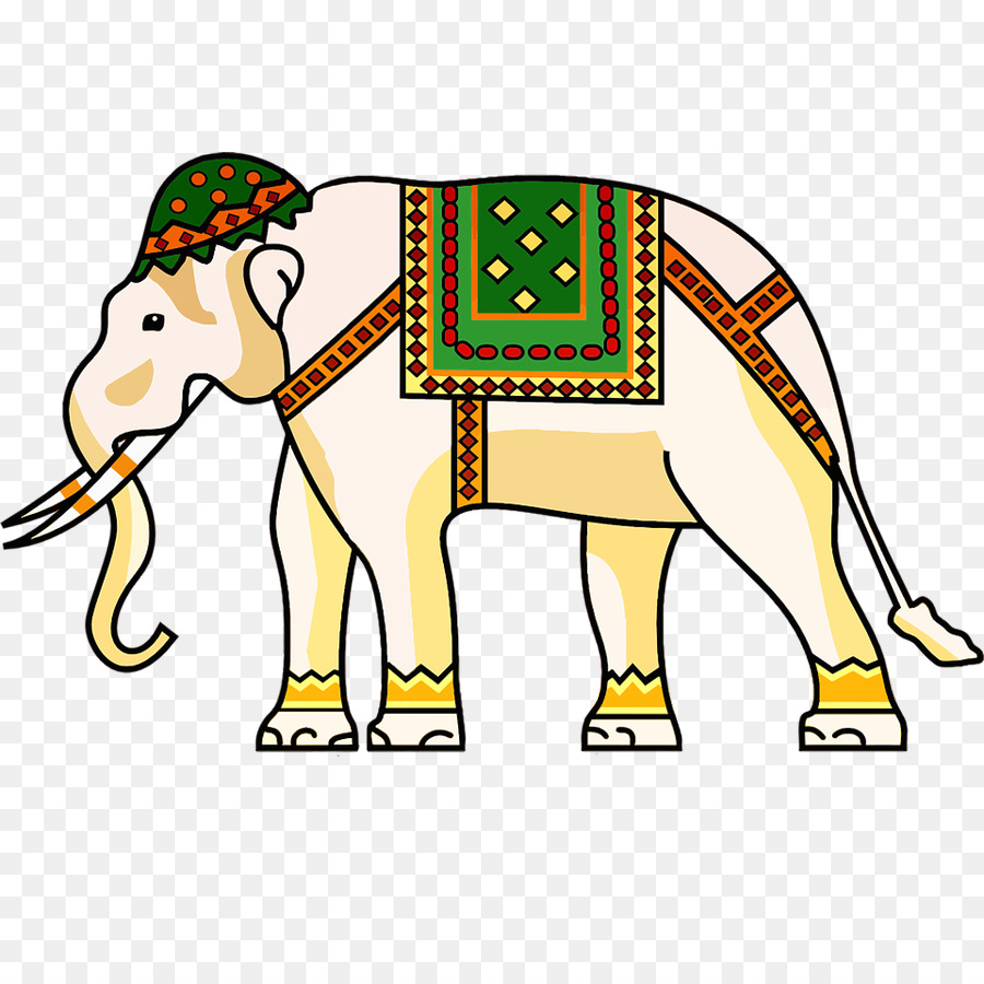 900x900 Indian Elephant Ornament Clip Art