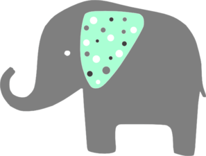 297x225 Mint Green Elephant Clip Art