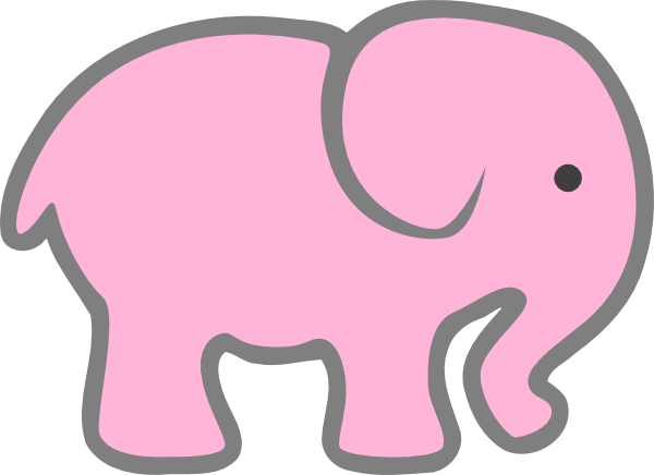 600x436 Pink Elephant Clip Art Clipart Panda