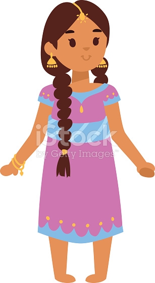 307x561 Indian Girl Child Clipart