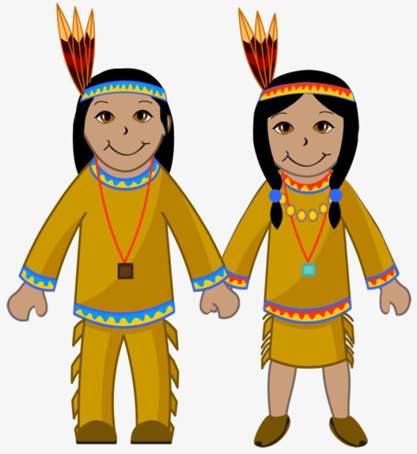 600x653 Native Indian Decorative Cartoon Costumes, Hand Painted Cartoon