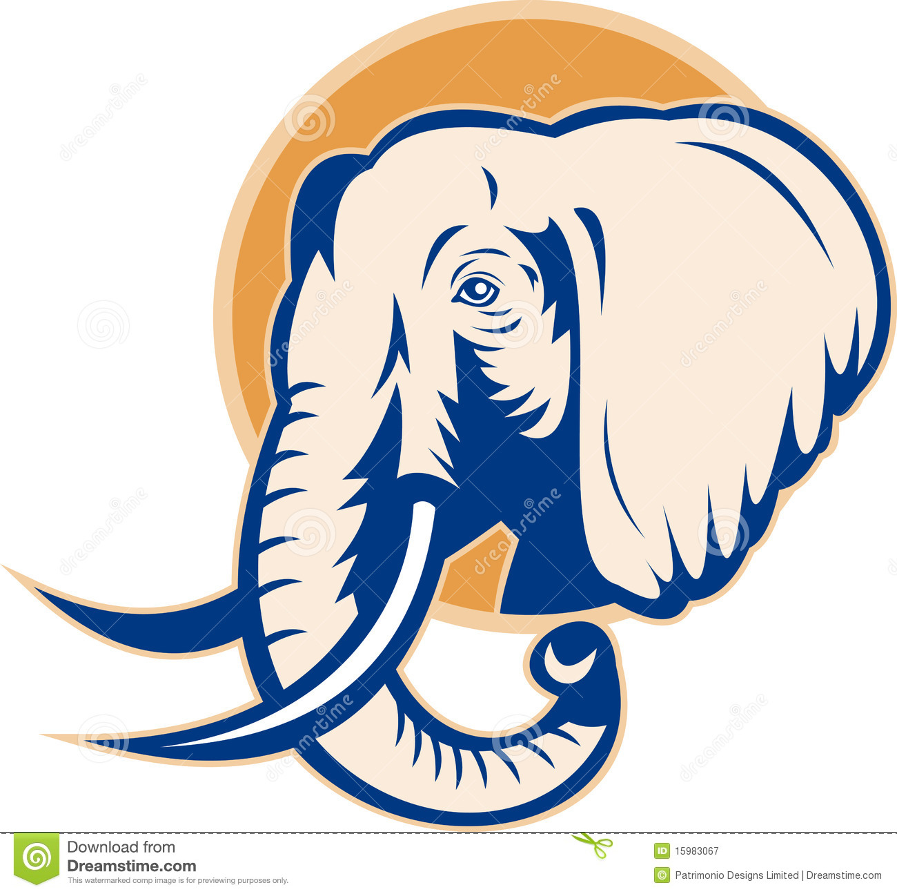 1300x1295 Elephant Head Clip Art Clipart Panda