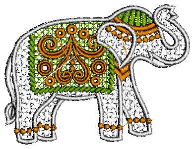 393x301 Indian Elephant Clip Art Clipart