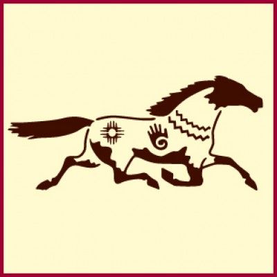 400x400 Southwest Horse Stencil Delightful Home Decor And Crafting