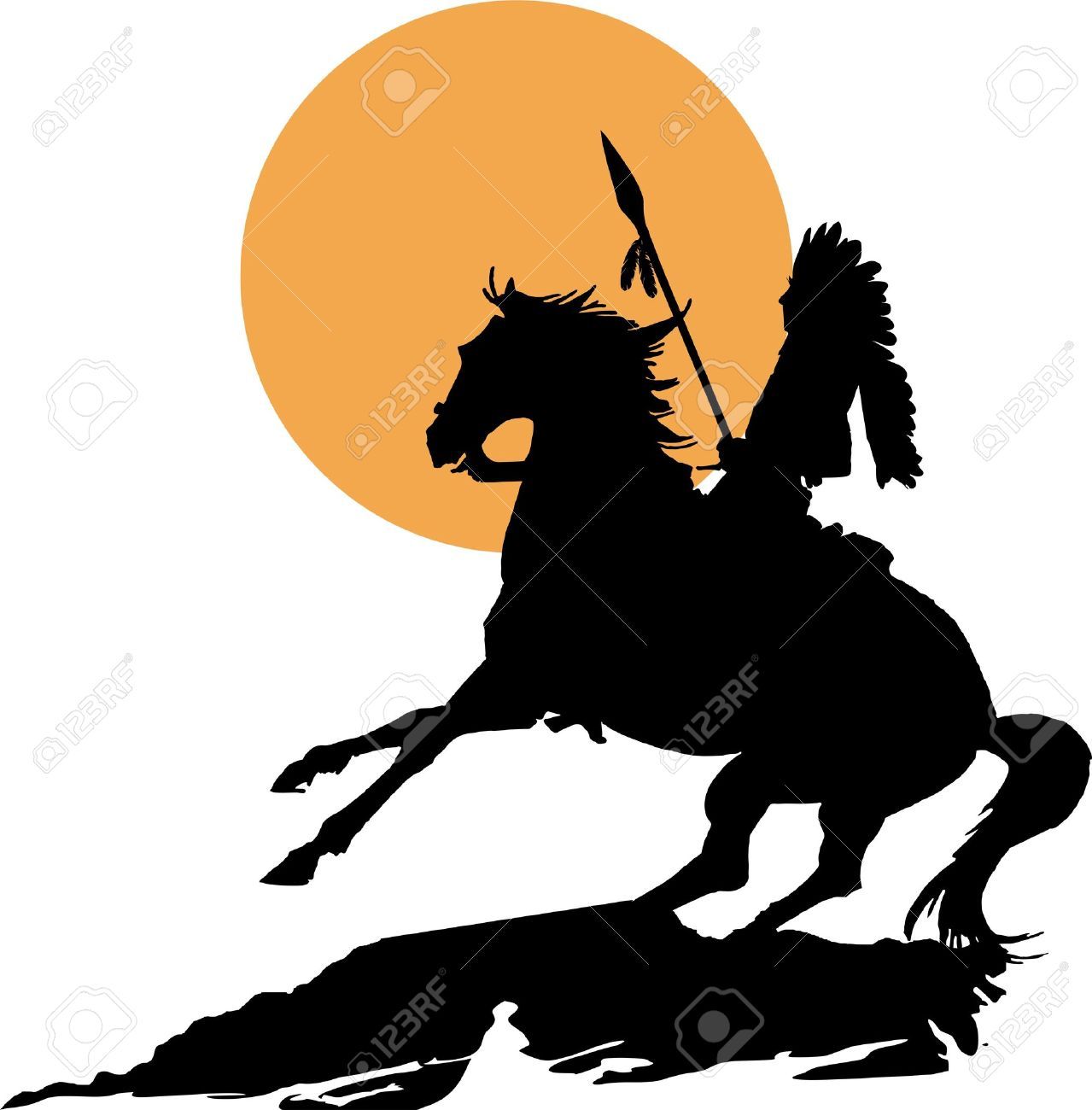 1279x1300 Indian On Horse Clip Art