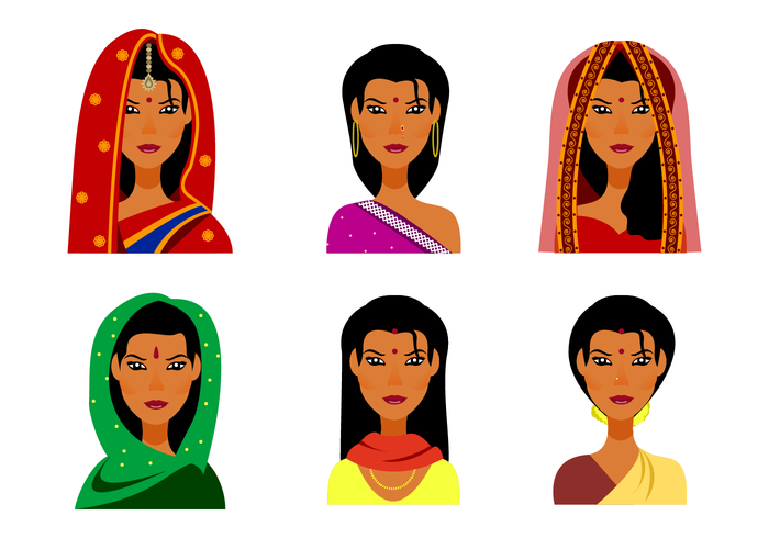 700x490 Indian Woman Free Vector Art