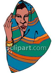 225x300 Indian Woman Wrapped In A Colorful Blanket