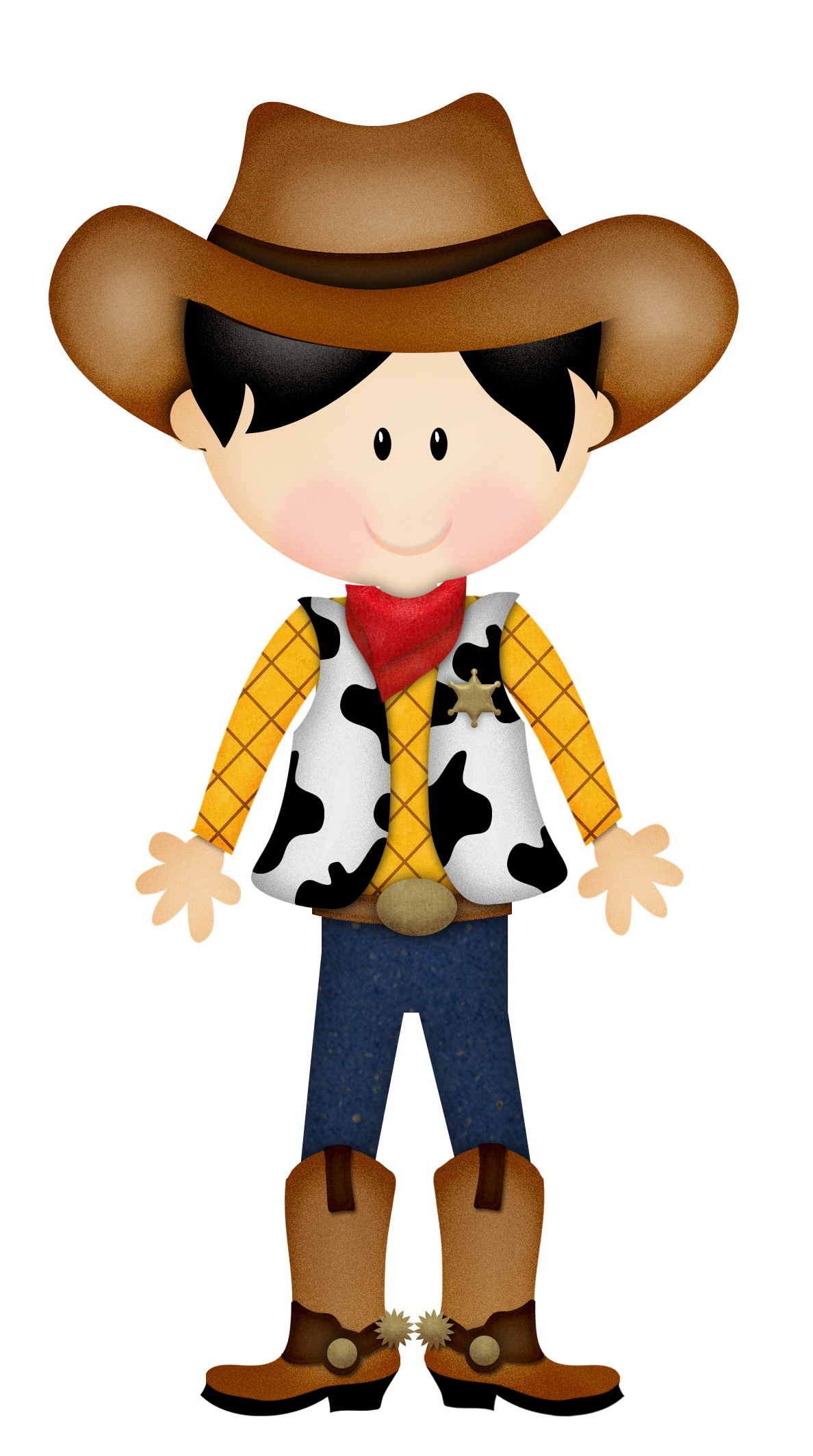 1188x2128 Cowboy Black And White Clip Art
