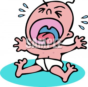 350x346 Royalty Free Clipart Image Screaming Infant