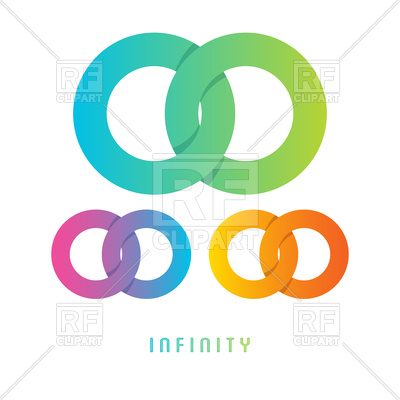 400x400 Infinity Sign, Different Colored Royalty Free Vector Clip Art