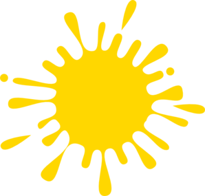 298x285 Gold Ink Splash Clip Art