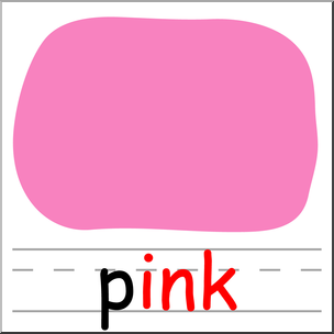 304x304 Clip Art Basic Words Ink Phonics Pink Color I