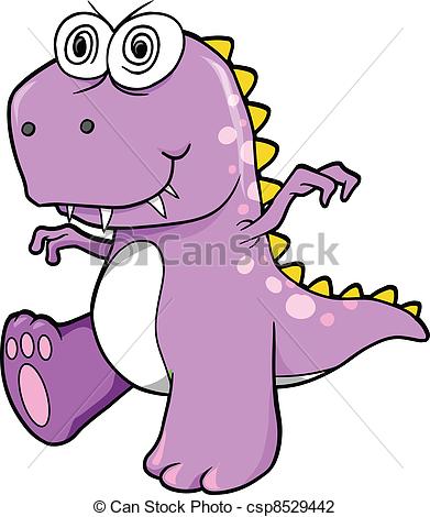 391x470 Crazy Insane Purple Dinosaur T Rex Vector Vector Illustration
