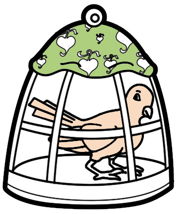 361x431 Bird House Clipart Caged Bird