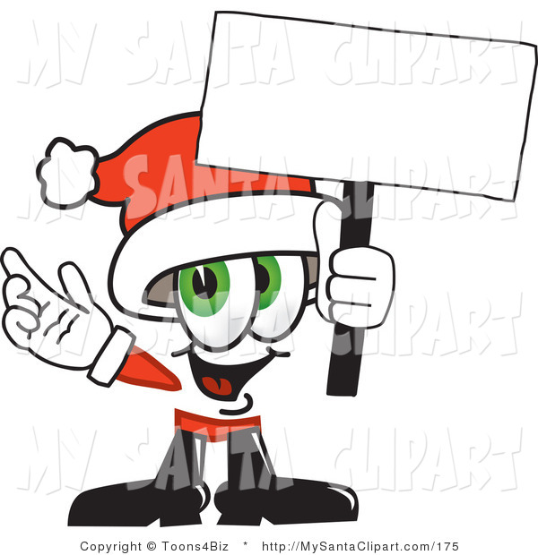 600x620 Christmas Clip Art Of A Green Eyed Santa Claus Mascot Cartoon