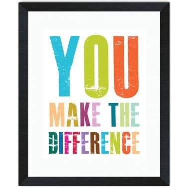 380x380 You Make A Difference Inspirational Art Sayings