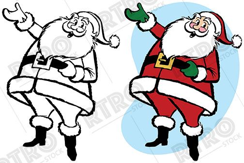 504x336 Santa Claus Gestures Towards Something Interesting For Christmas