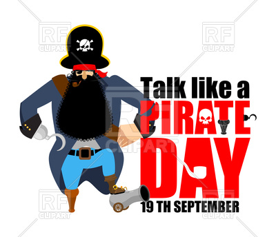 400x344 International Talk Like A Pirate Day Poster Royalty Free Vector