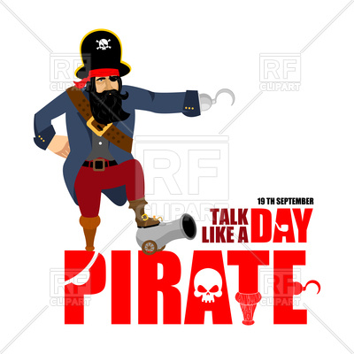 400x400 International Talk Like A Pirate Day Poster With Text Royalty Free