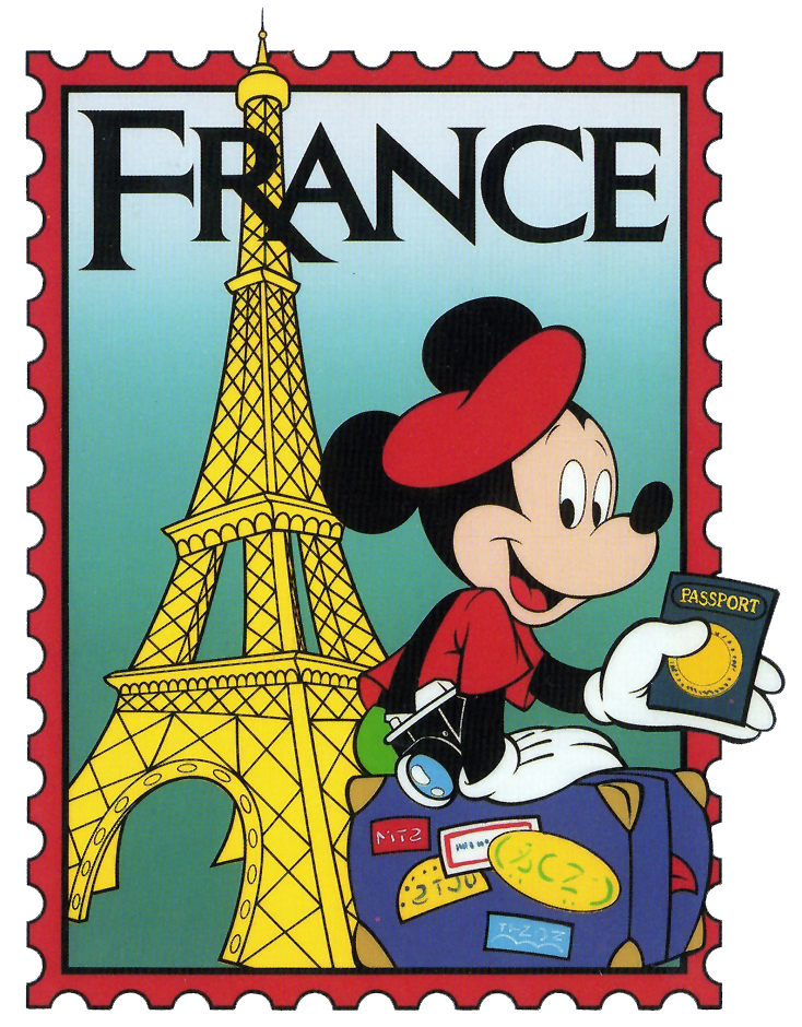 734x940 Epcot Mickey France Stamp Clip Art International Mickey Mouse