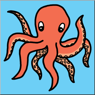 304x304 Clip Art Cartoon Octopus 2 Color 2 I Abcteach