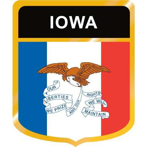 500x500 Iowa Flag Crest Clip Art