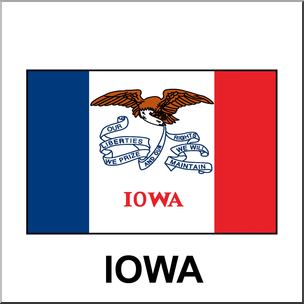 304x304 Clip Art Flags Iowa Color I Abcteach