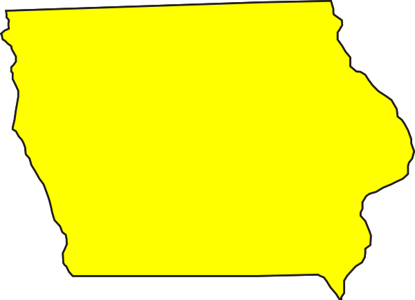 600x434 Yellow Iowa Clip Art