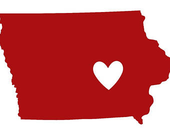 340x270 Iowa Outline Art Etsy