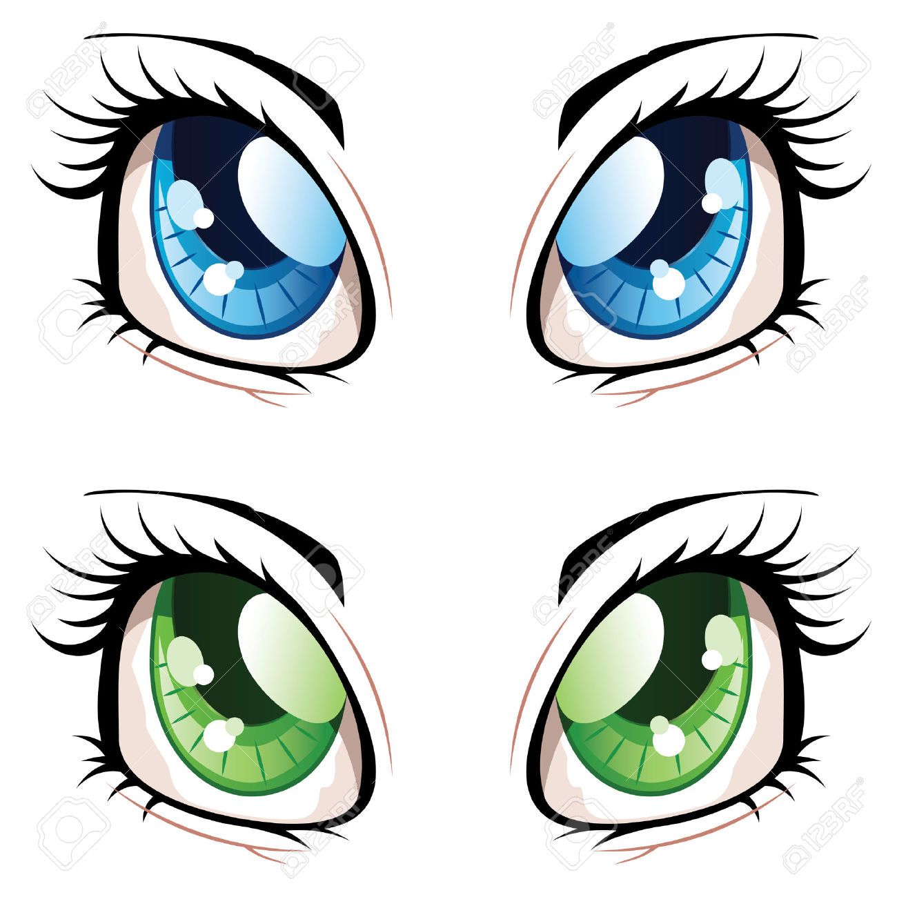 1300x1300 Different Colored Irises Clipart