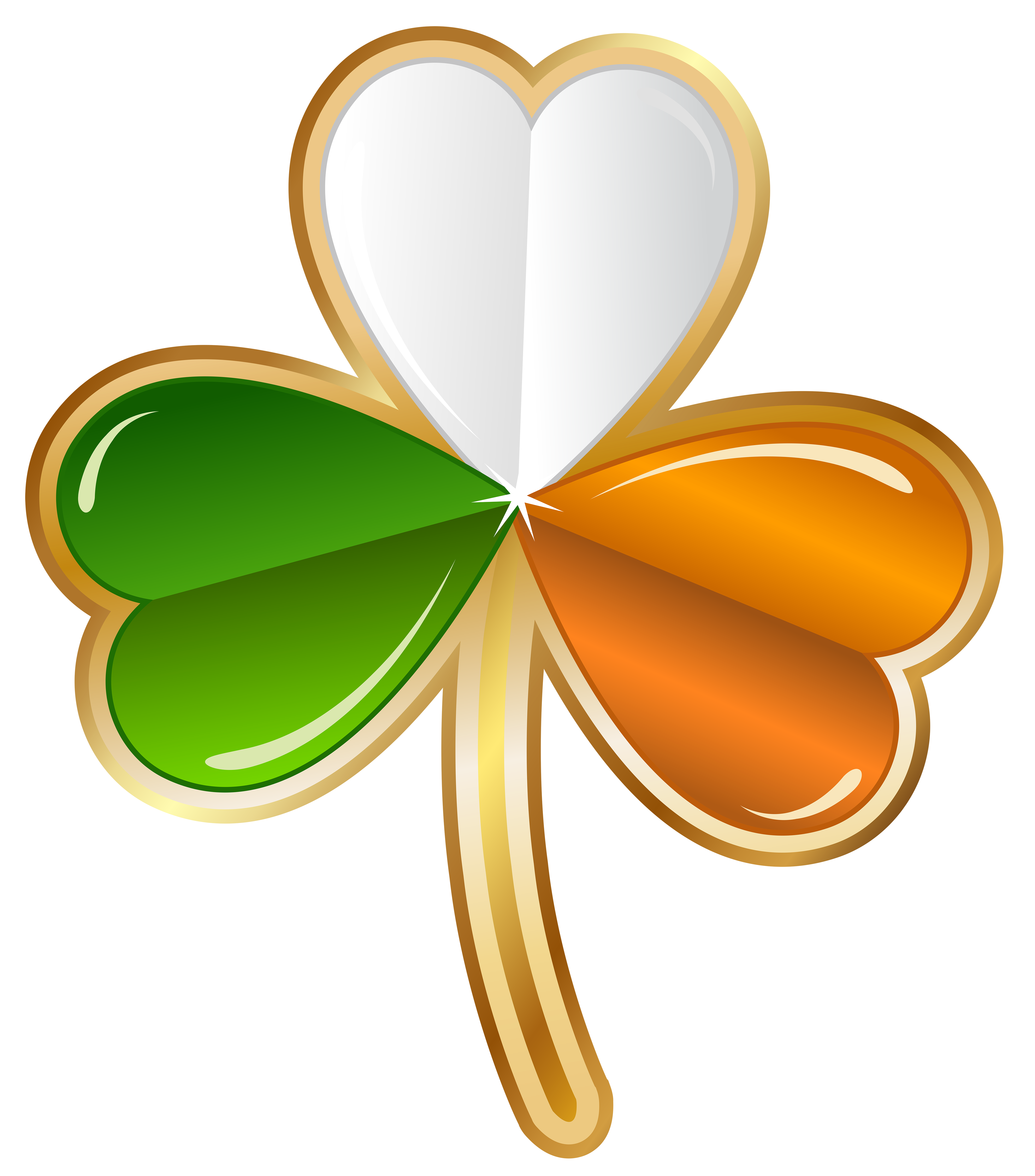5000x5678 St Patricks Day Irish Shamrock Transparent Png Clip Art Image