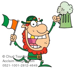 300x275 Clip Art Picture Of A Cartoon Leprechaun Holding The Irish Flag